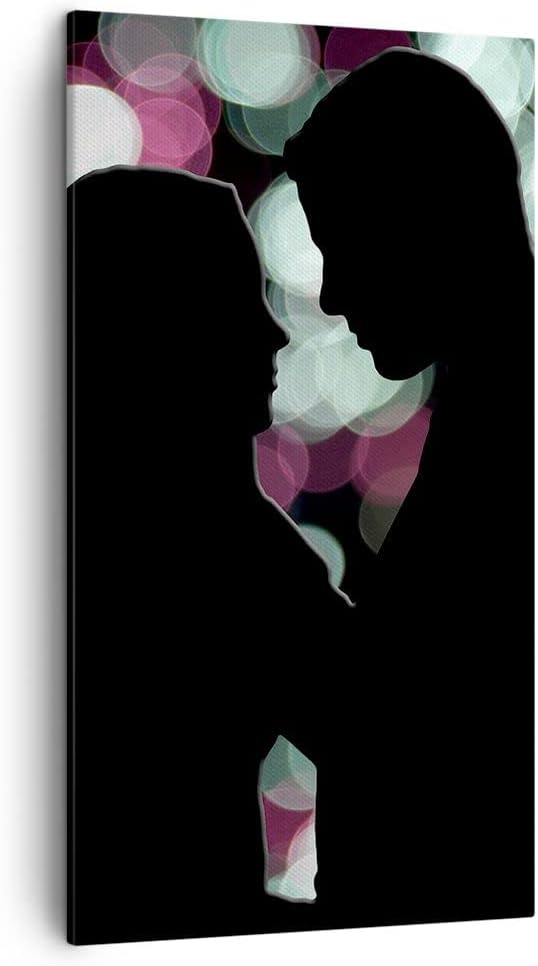 Bilder auf Leinwand Paar Liebe Beziehung Leinwandbild mit Rahmen 45x80cm Wandbilder Dekoration Wohnz