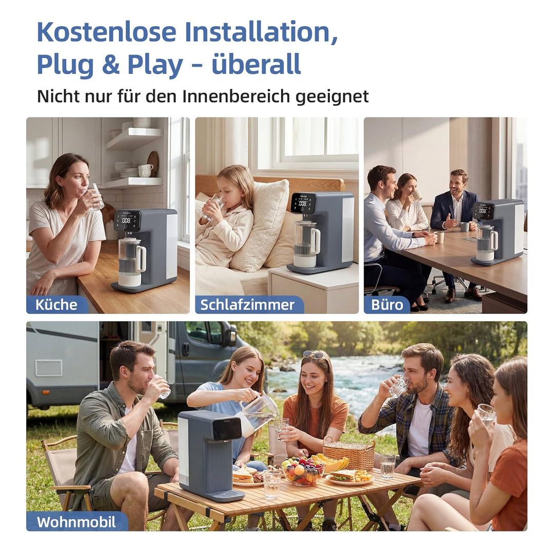 Auftisch Osmoseanlage Trinkwasser,6-stufiger Filtration gegen Nitrat & PFAS,Abwasserverhältnis 4:1,T