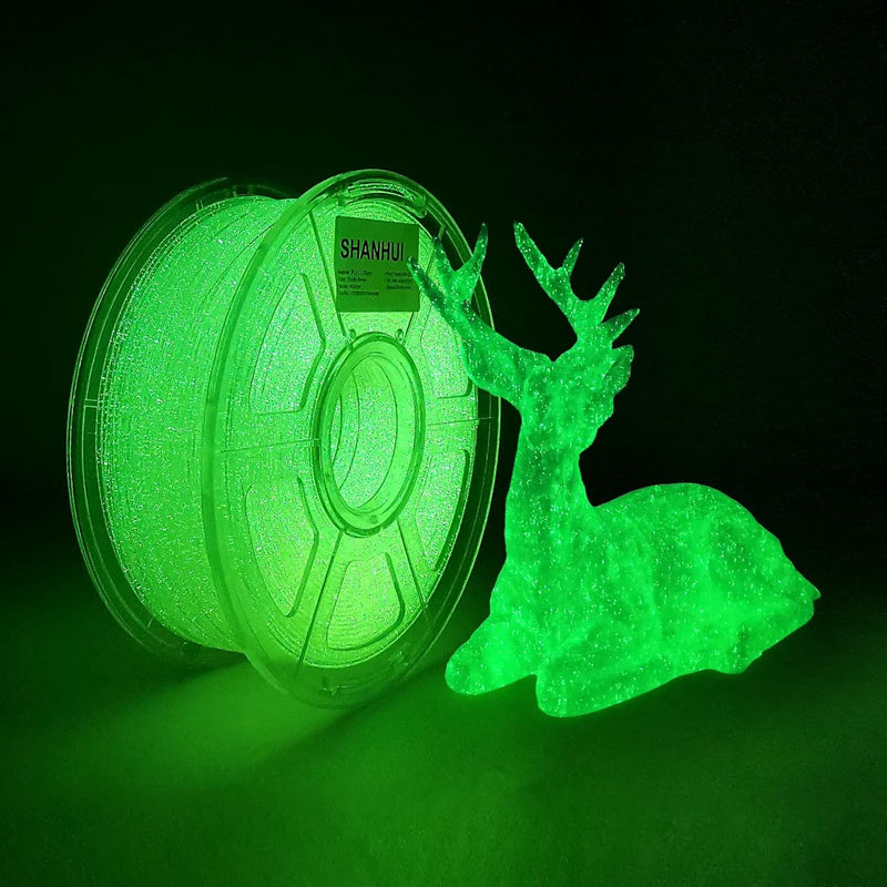 SHANHUI 3D-Drucker PLA Filament, 1,75 mm Filament, 1 Kg/Spule (Leuchtendes Grün), Leuchtendes Grün