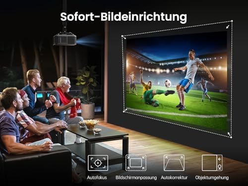 Yaber K3 Smart Beamer 【1600 ANSI & Google TV & Sound by JBL】 Tageslicht Beamer mit WiFi 6 & Bluetoot