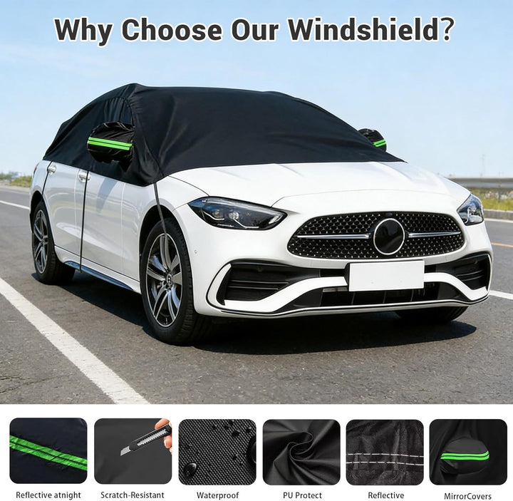Auto Halbgarage Wasserdicht Universal Halbgarage Autoabdeckung, Abdeckplane Auto All Weather, Wasser