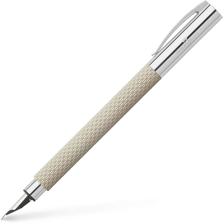Faber-Castell 149622 - Füller Ambition OpArt, Federbreite EF, White Sand, 1 Stück White Sand Füller