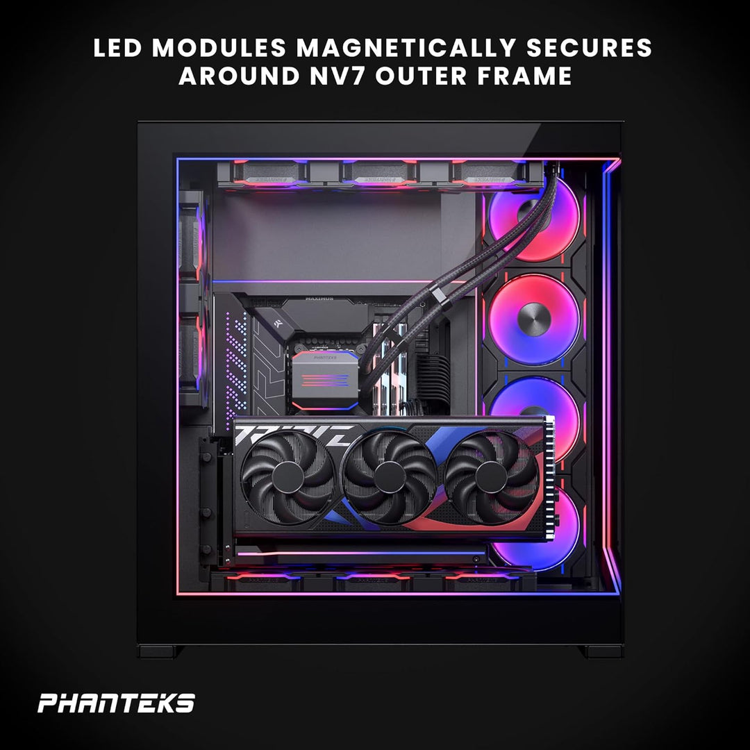 PHANTEKS NV7 Premium DRGB Kit Power-Hub, 3X für Aussenrahmen, 1x Mainboard Kabel-Cover - schwarz