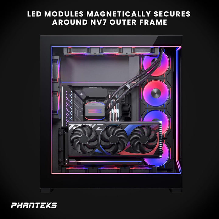 PHANTEKS NV7 Premium DRGB Kit Power-Hub, 3X für Aussenrahmen, 1x Mainboard Kabel-Cover - schwarz