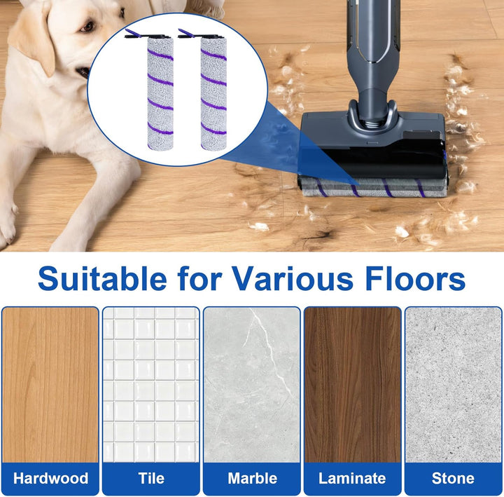 Ersatzbürstenrolle und HEPA-Filter Zubehör für Rowenta X-Clean 10 GZ7540WO, für NARWAL S20 Pro Nass-