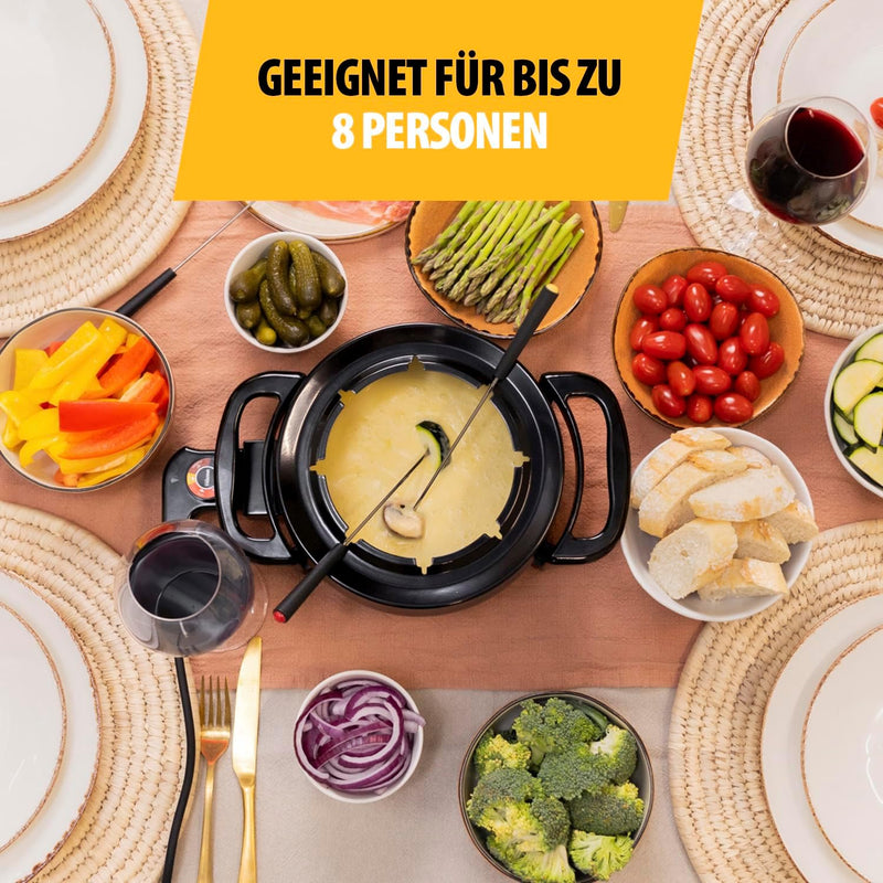 Tristar Elektrische Fondue-Set für bis zu 8 Personen, 1,5 Liter Fassungsvermögen, inklusive Edelstah