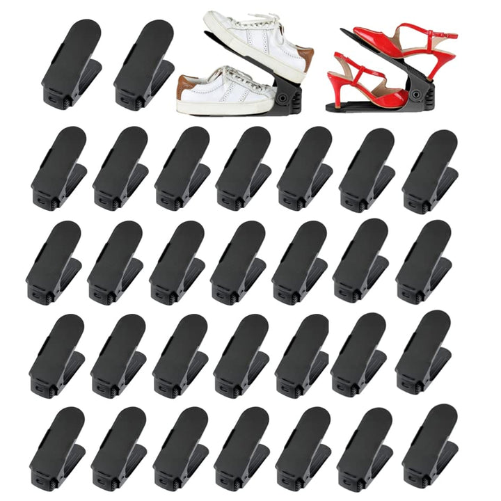 30 x Verstellbarer Schuhschlitz Schuhregal Schuhstapler schuhaufbewahrung Schuhorganizer Schuhhalter