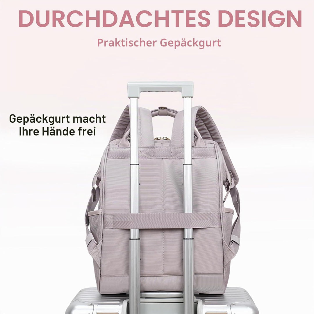 KROSER Laptop-Rucksack Damen 17 Zoll Business Reiserucksack Wasserdicht mit Hartgeschältem Sicherhei