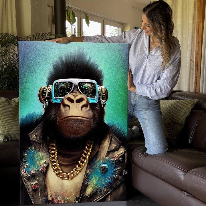 Artmazing | Gorillabild gross hochformat | Bilder Affen modern | S-Art Bilder | Gorillabilder Modern