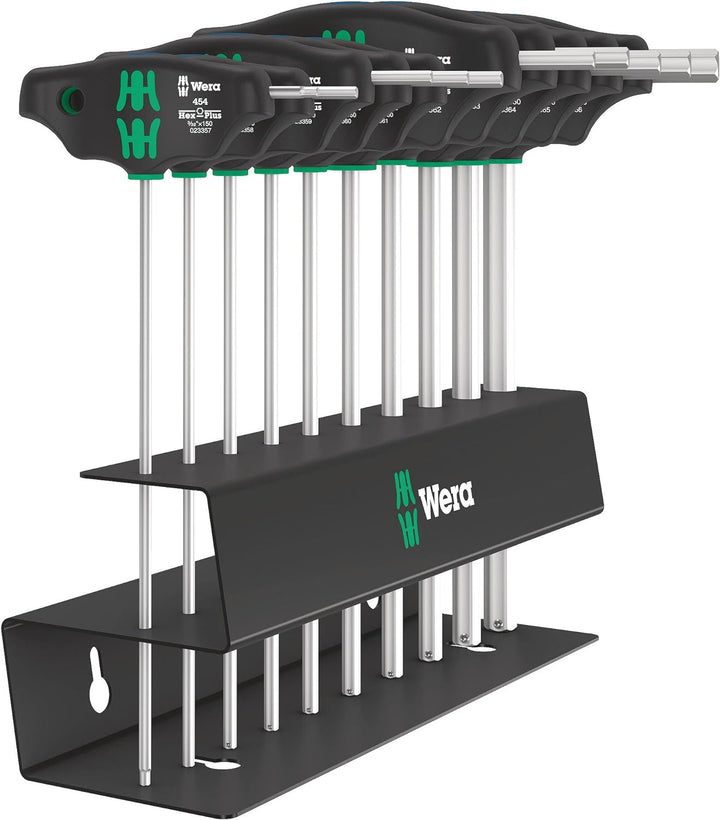 Wera 05023454001 454/10 HF Set Imperial 2, Quergriff-Schraubendreher-Satz, Hex-Plus mit Haltefunktio