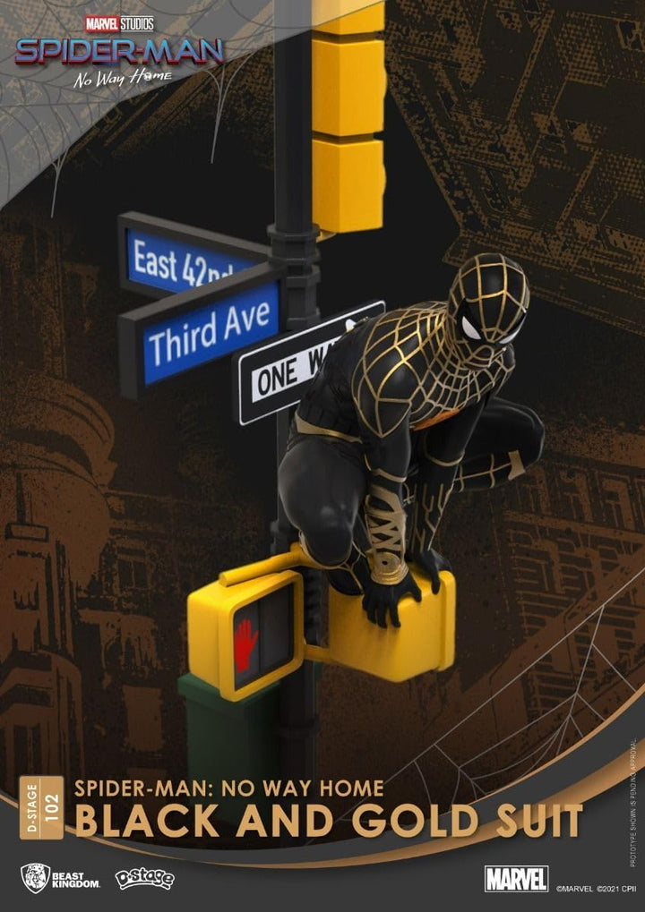 Beast Kingdom - Spider-Man No Way Home DS-102 Schwarz & Gold Suit 6 Statue