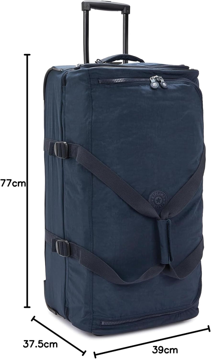 Kipling TEAGAN L, Grosser weicher Koffer, 2 Rollen Reisegepäck, 77 cm, 91 L, 3.44 kg, Blue Bleu 2 TE