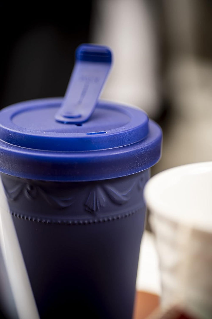 KPM Berlin KURLAND To-Go Becher 0,35l, Porzellan-Becher, Kaffeebecher 13 cm, Teebecher, Handmade im