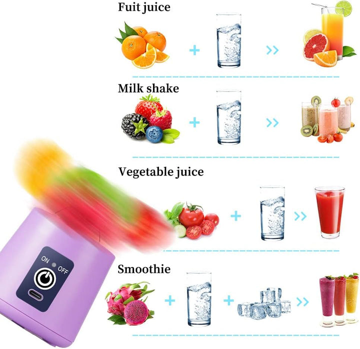 Mixer Smoothie Maker, Elektrischer USB-Entsafter Mixer, Tragbarer Mini-Mixer für Shakes und Smoothie