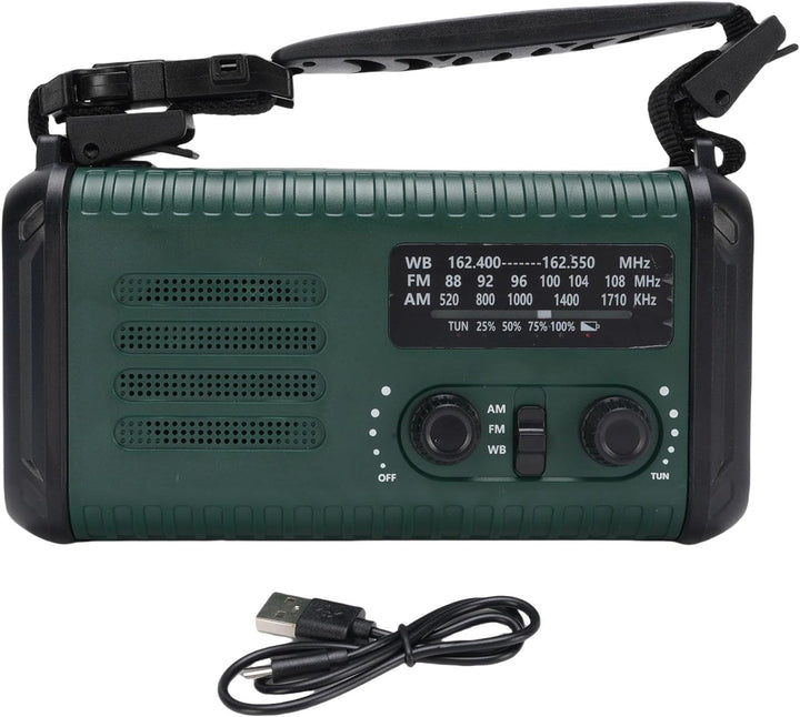 Bewinner Handkurbel Notiowere, Solar Betriebenes NOAA -Wetterradio mit AM FM, 20000mah Wiederaufladb