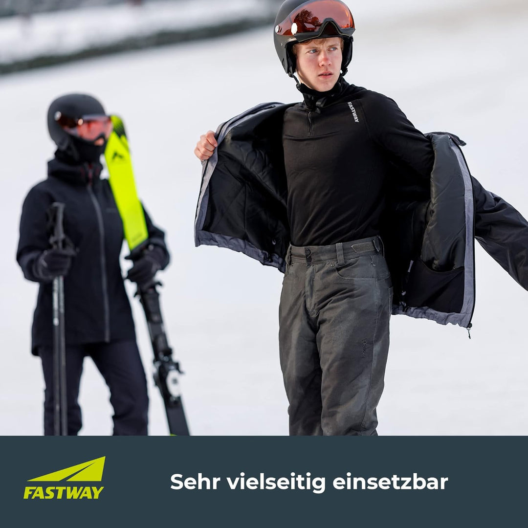 FAST WAY Thermounterwäsche Herren & Damen, Fleece Funktionsunterwäsche, Thermoset mit Thermoshirt &