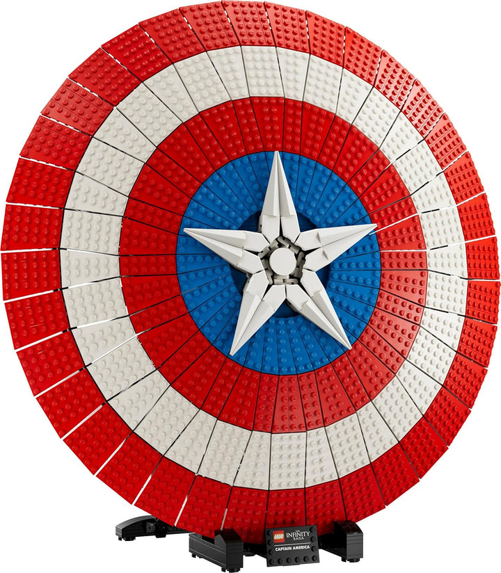 LEGO 76262 Marvel Captain Americas Schild Set, Avengers-Modellbausatz für Erwachsene mit Minifigur,
