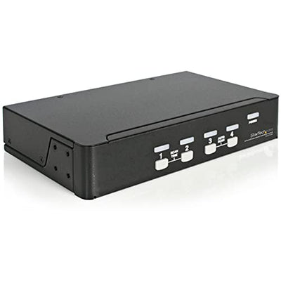 StarTech.com 4 Port VGA USB KVM Switch mit Hub - VGA KVM Umschalter für 4 PC's - Desktop KVM Switch