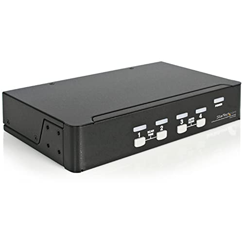 StarTech.com 4 Port VGA USB KVM Switch mit Hub - VGA KVM Umschalter für 4 PC&