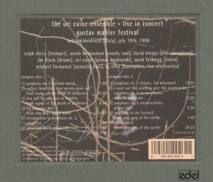 Concert-Gustav Mahler in Toblach, Audio-CD