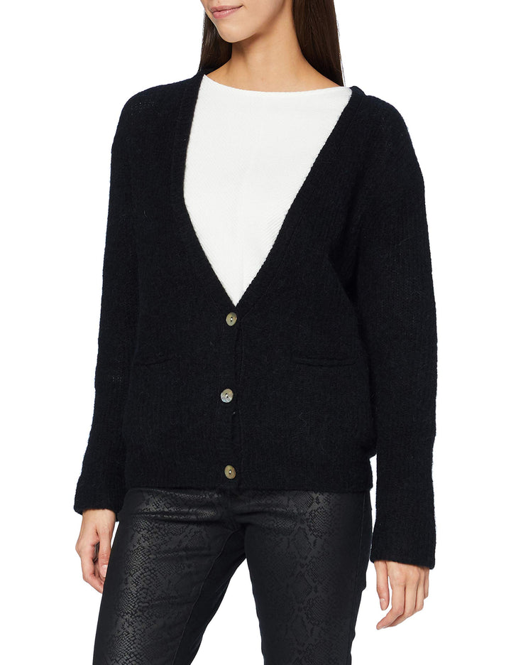 OPUS Damen Damke Strickjacke, Black, 40