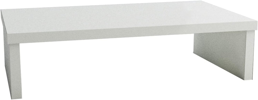 Henor Monitorständer TV-Bildschirmerhöhung in FSC® Holz 42 x 26.5 x 12 cm. Unterstützt 50 kg Weiss 4