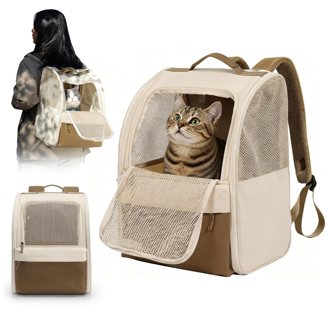Katzenrucksack Faltbar, Katzen Rucksack, Katzentransportbox und Katzentasche für Hunde & Katzen, Tra