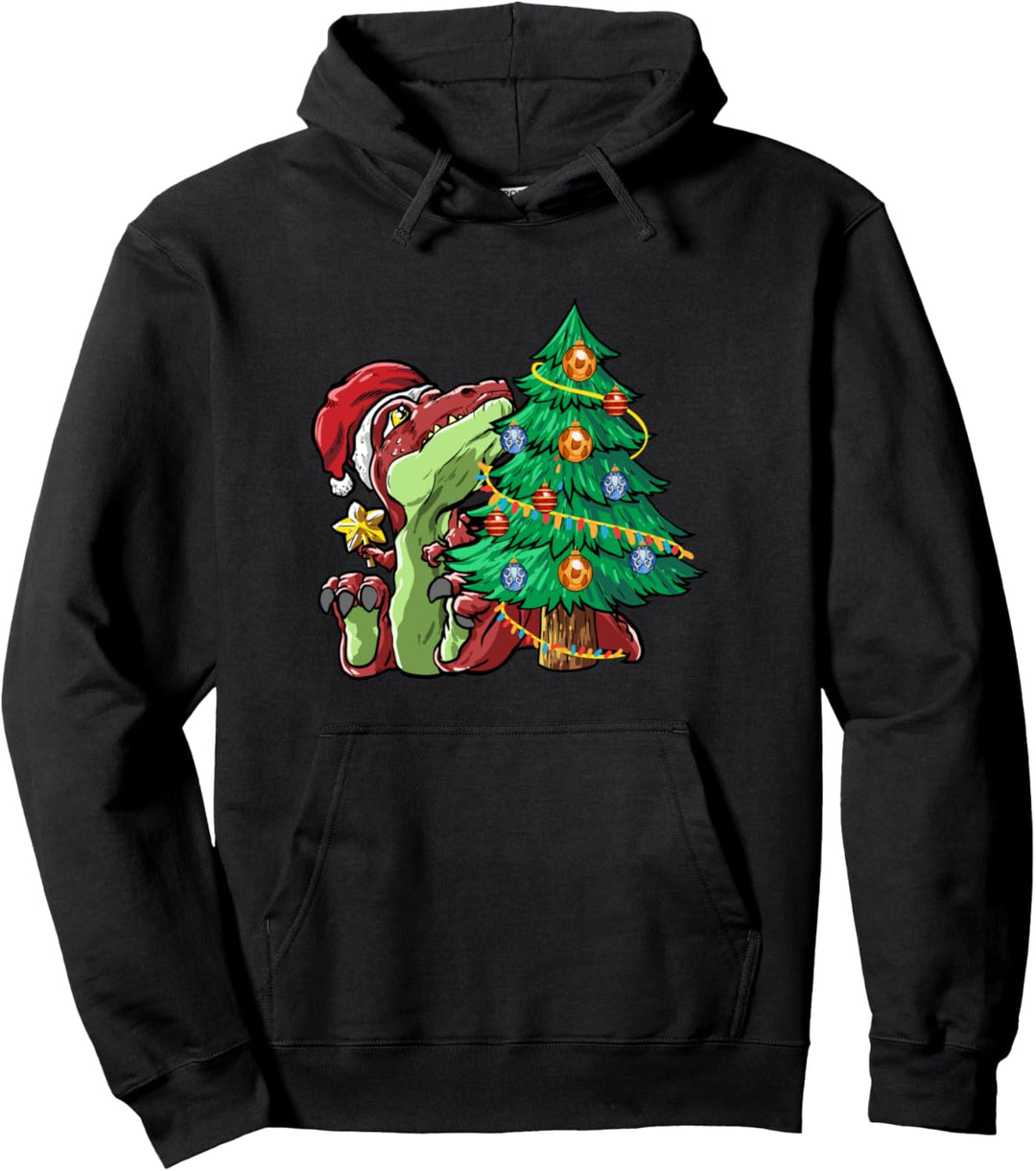 Lustiges T-Rex Can't decorate The Christmas Tree Artwork Pullover Hoodie