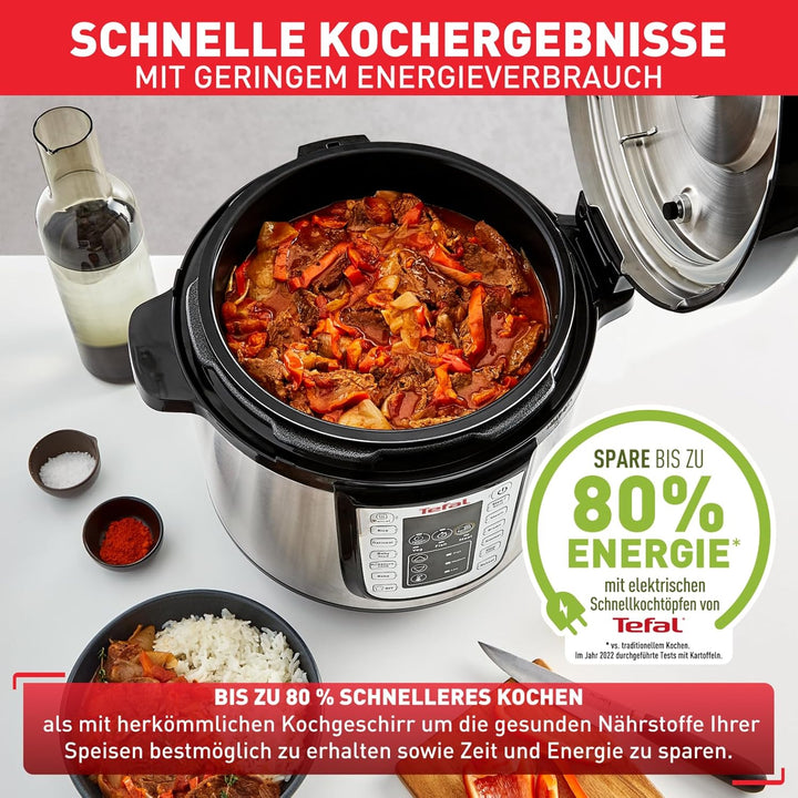Tefal CY505E Fast & Delicious Multikocher | elektrischer Schnellkochtopf|25 Automatische Programme|F