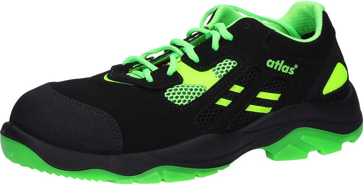 Atlas Flash 2605 XP | ESD - EN ISO 20345 S1P - W10 Arbeits-und Sicherheitsschuhe 47 EU Schwarz Grün,