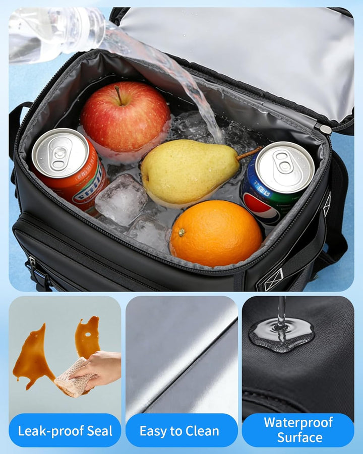 30L Kühlrucksack, Gross Isolierte Kühltasche Wasserdichter Picknickrucksack für Männer Frauen, Tragb