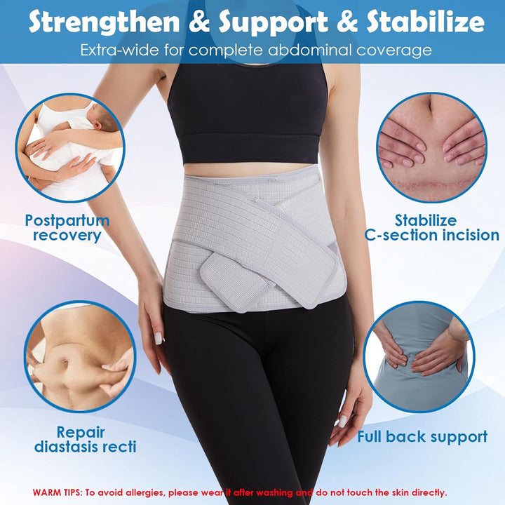Postpartum Gürtel für Damen, Abdominal Binder Post Chirurgie Belly Wrap, C Abschnitt Erholung Must H