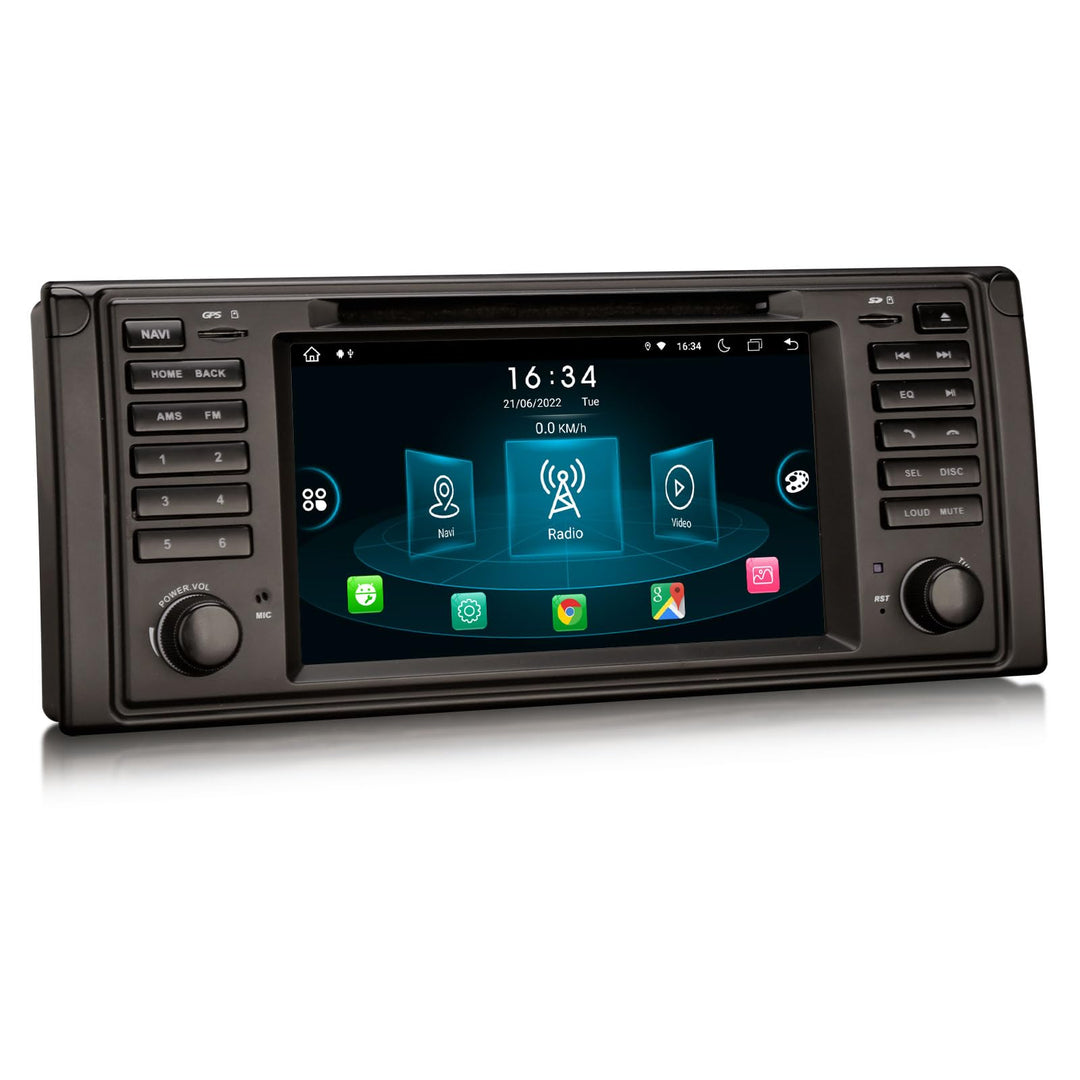 Erisin 8-Kern 4GB RAM 64GB ROM Android 12 Autoradio Bluetooth mit GPS Navigation Für BMW 5er E39 M5