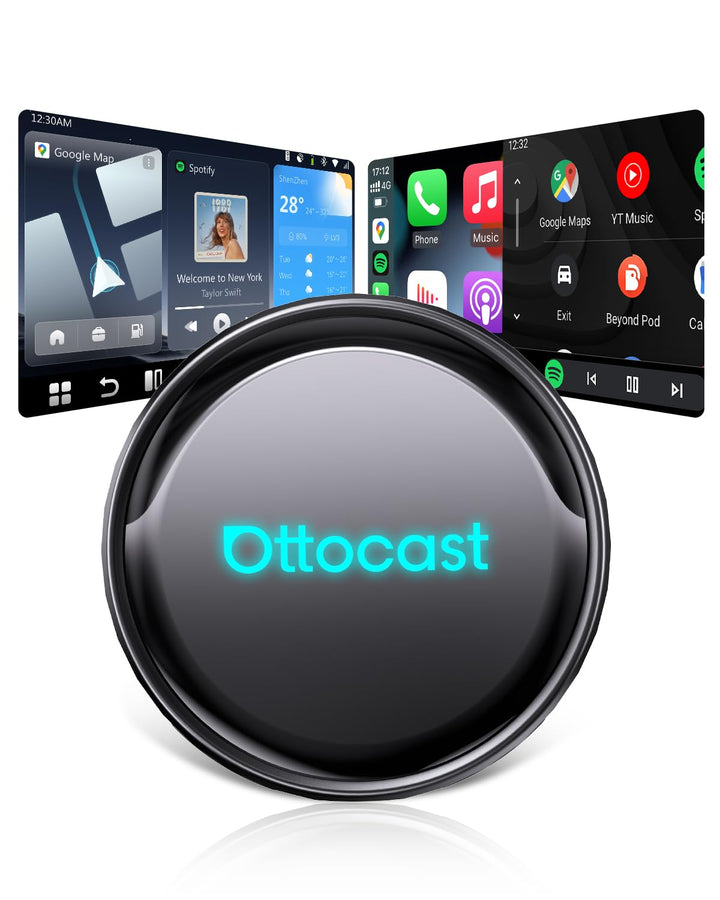 (2026 Neu) OTTOCAST P3 Pro CarPlay AI Box, 3-in-1 Wireless CarPlay & Android Auto Adapter mit HDMI-A