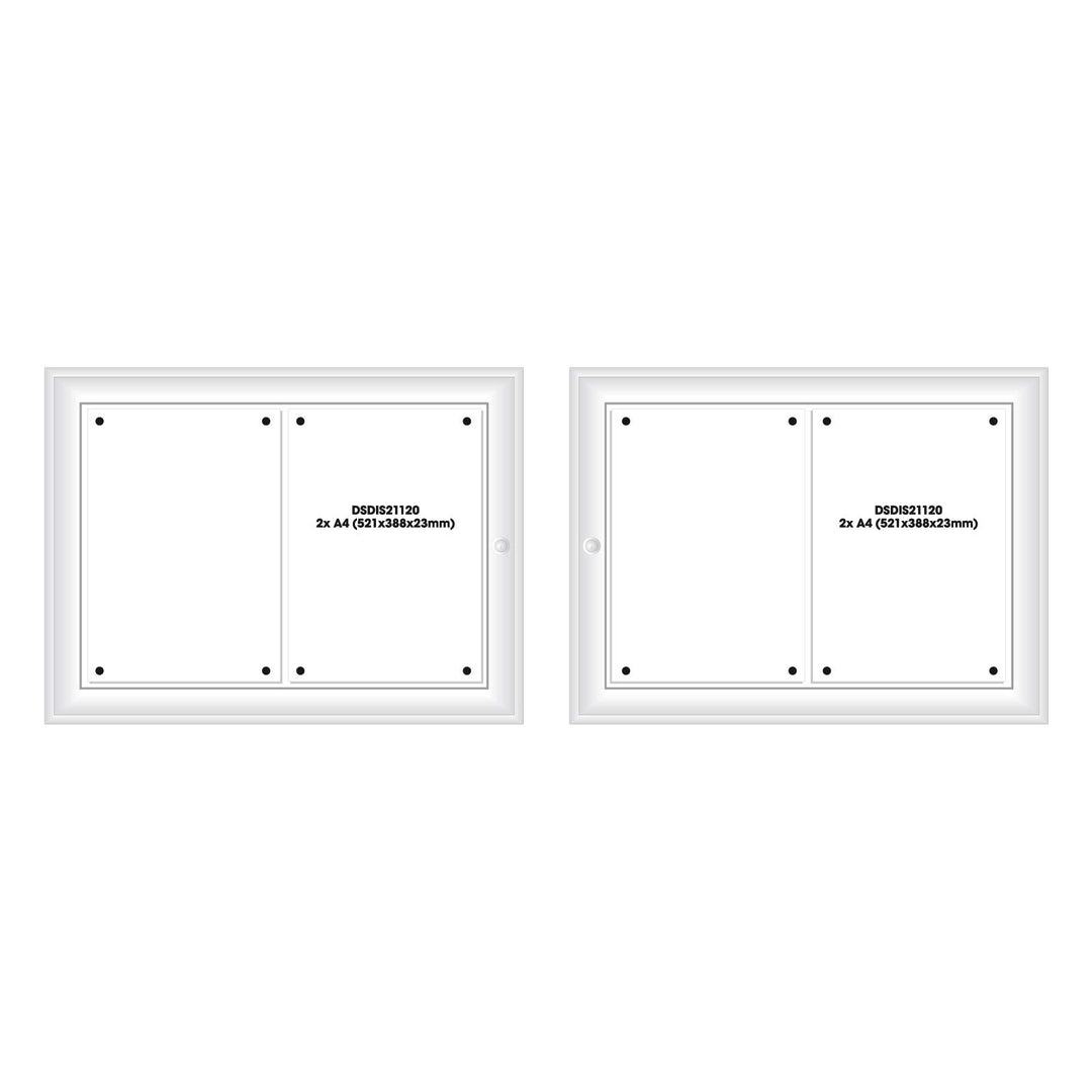 KaufDeinSchild 2xA4 (521x388x23mm) Schaukasten Salvador Innen- und Aussenbereich abschliessbar Infok
