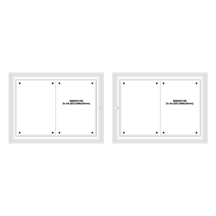 KaufDeinSchild 2xA4 (521x388x23mm) Schaukasten Salvador Innen- und Aussenbereich abschliessbar Infok
