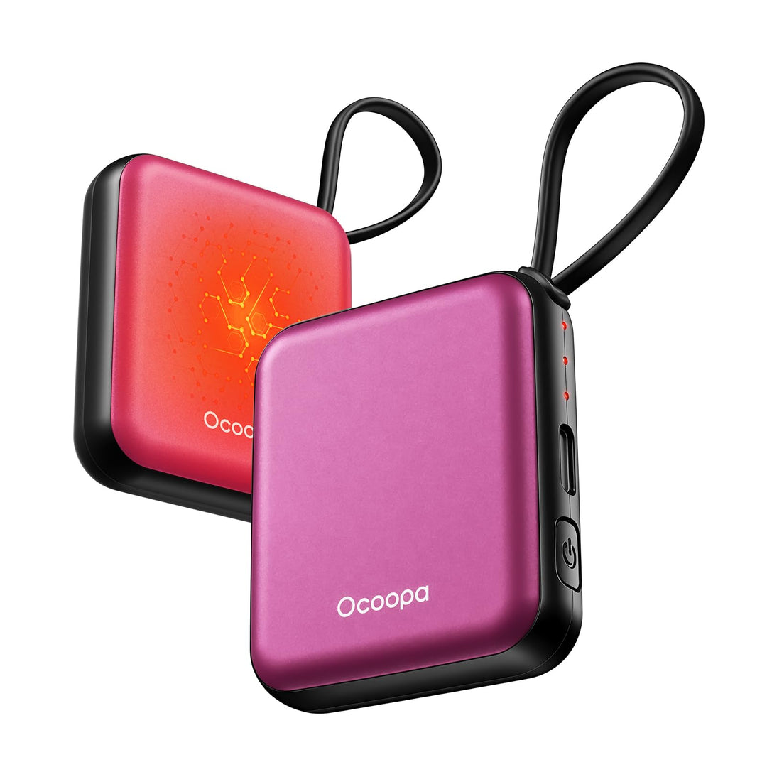OCOOPA Handwärmer Elektrisch 2er Set, Wiederverwendbar 4000mAh USB Taschenwärmer, 3 Wärmestufen, Max