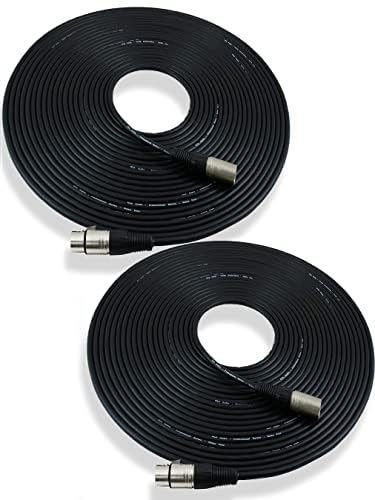 XLR Kabel Mikrofonkabel Patchkabel 15m 2Pack - XLR Stecker auf Buchse Mikrofonkabel - Symmetrisches