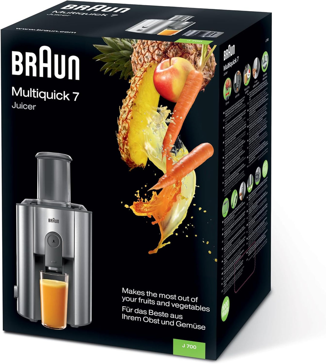 Braun Identity Collection Entsafter J700 - Hochleistungs-Entsafter-System, Grosser Einfüllschacht fü