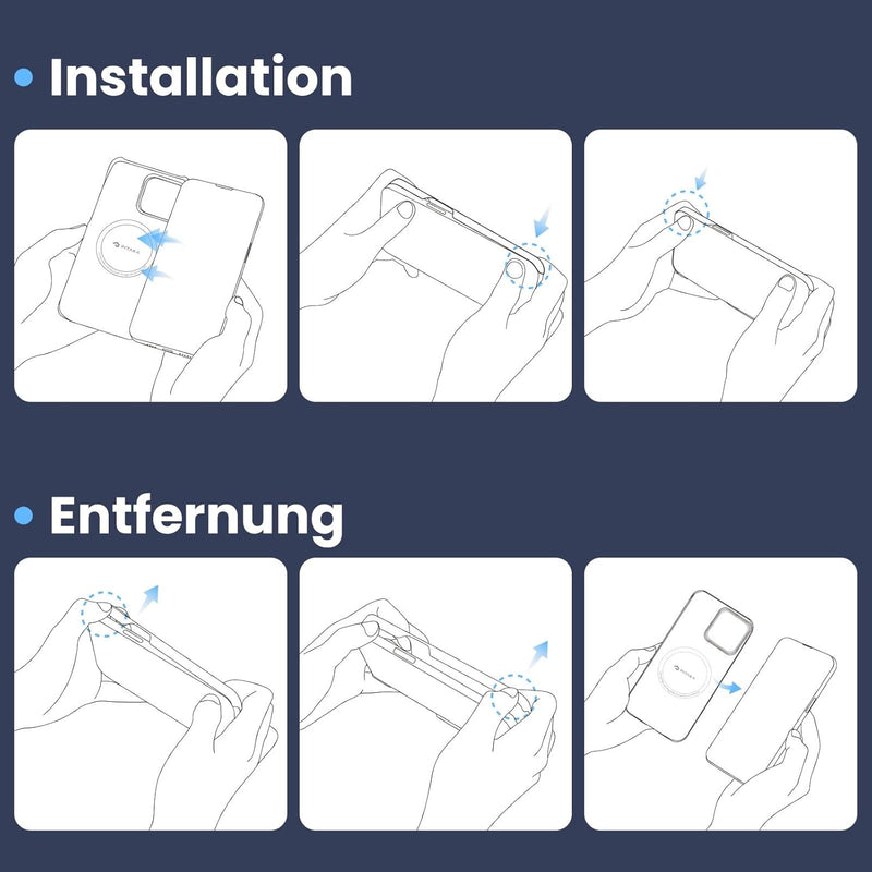 pitaka Ultradünne Hülle für iPhone 15 Pro Max Kompatibel mit Magsafe aus Aramidfaser Magnetische Sch