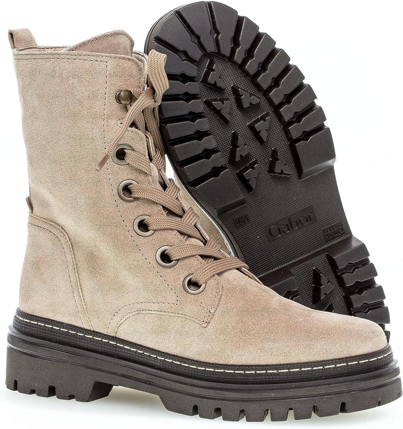 Gabor Damen Combat Boots, Frauen Biker- und Combat Boots 37.5 EU Beige Desert, 37.5 EU Beige Desert