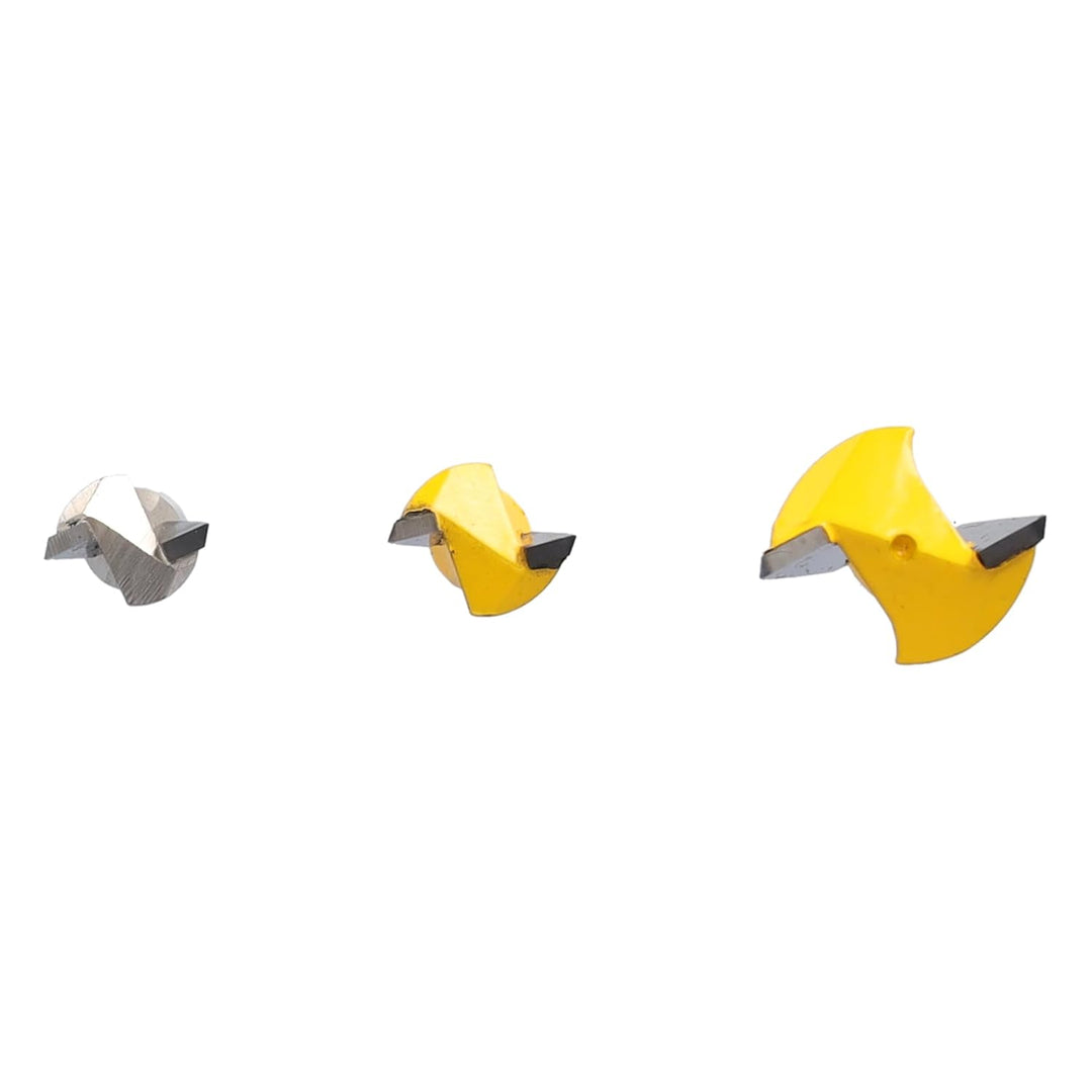 FAMAG Grat- und Zinkenfräser Set | 3-teilig : 12,7x12,7 mm, 14,3x12,7 mm & 22x22 mm | Für Verbindung