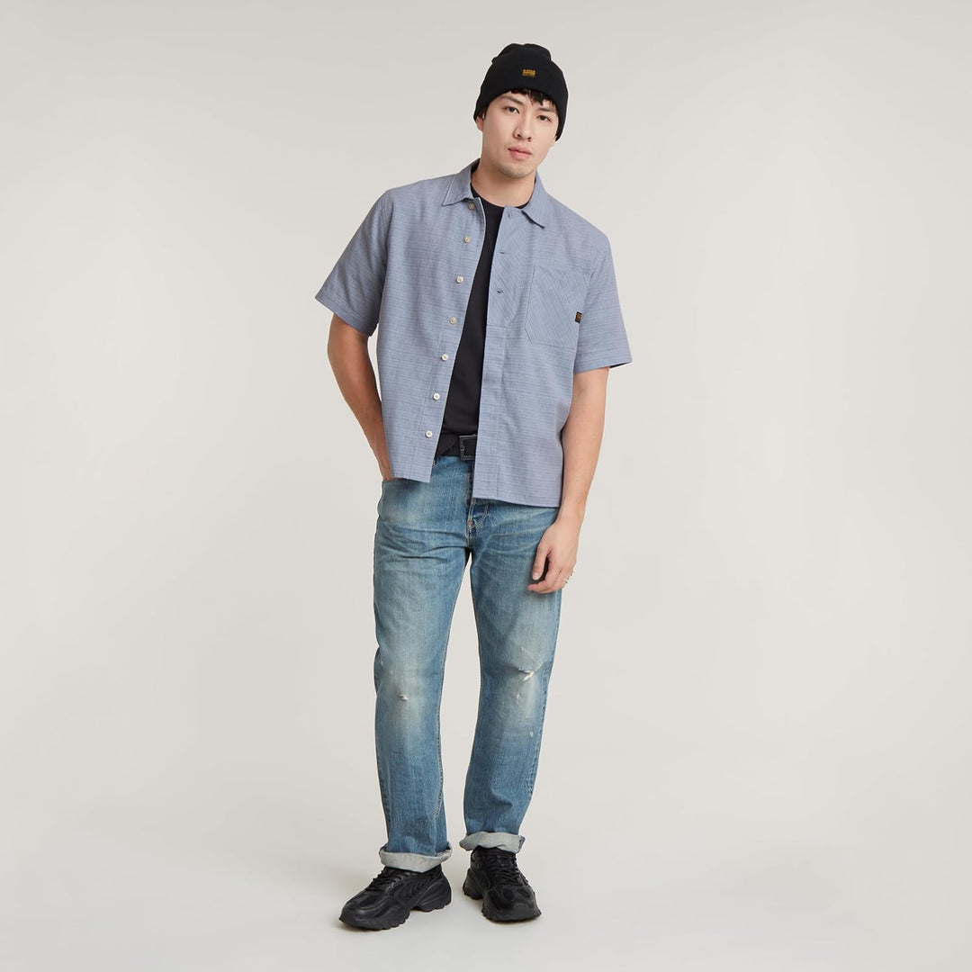 G-Star RAW Herren Workwear Resort s Shirt L Mehrfarben (Faze Blue Rainbow Stripe D24299-d533-g300),
