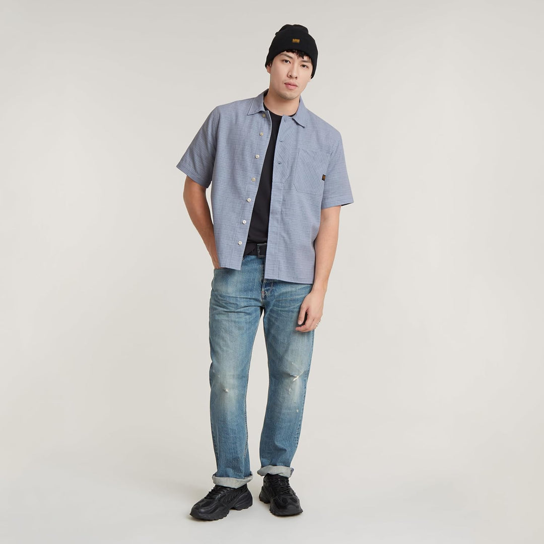 G-Star RAW Herren Workwear Resort s Shirt L Mehrfarben (Faze Blue Rainbow Stripe D24299-d533-g300),