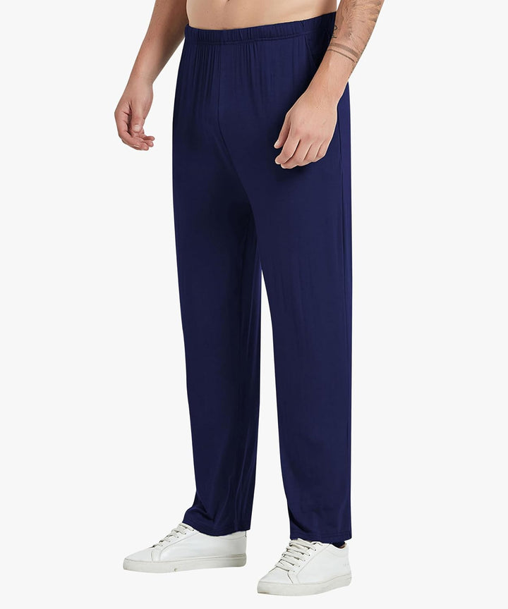 MoFiz Herren Schlafanzughose Lang Weiche Pyjamahose Schlafhose Weite Loungewear M 2 Pack-03, M 2 Pac