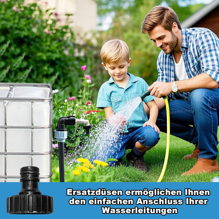 IBC Schwanenhals 3/4" Auslaufhahn, S60x6 Wasserhahn Absperrhahn 3/4 Zoll IBC Adapter für das Bequeme