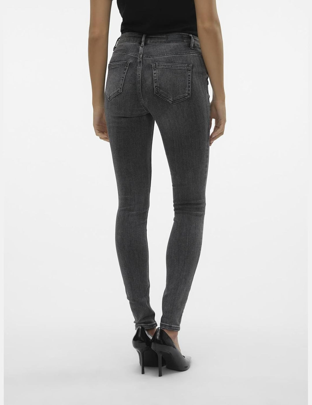 Vero Moda Damen Jeans 10298723 M / 34L Medium Grey Denim, M / 34L Medium Grey Denim