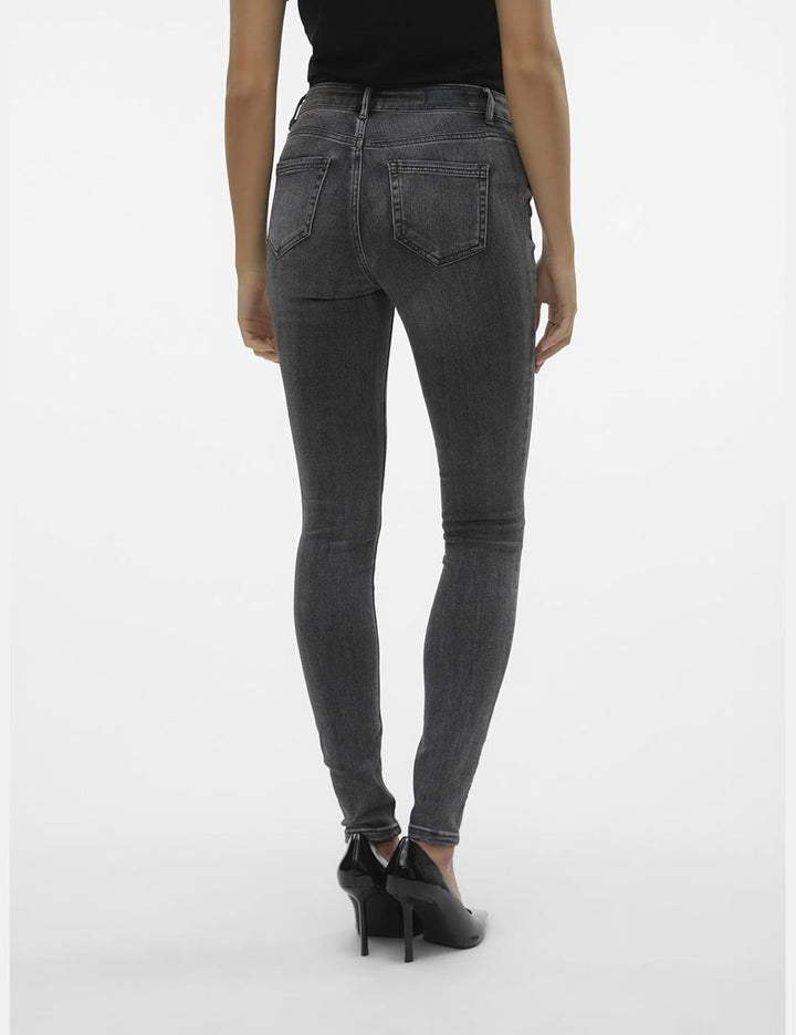 VERO MODA Female Skinny Jeans VMFLASH Mid Rise Skinny Fit Jeans XS / 32L Medium Grey Denim, XS / 32L