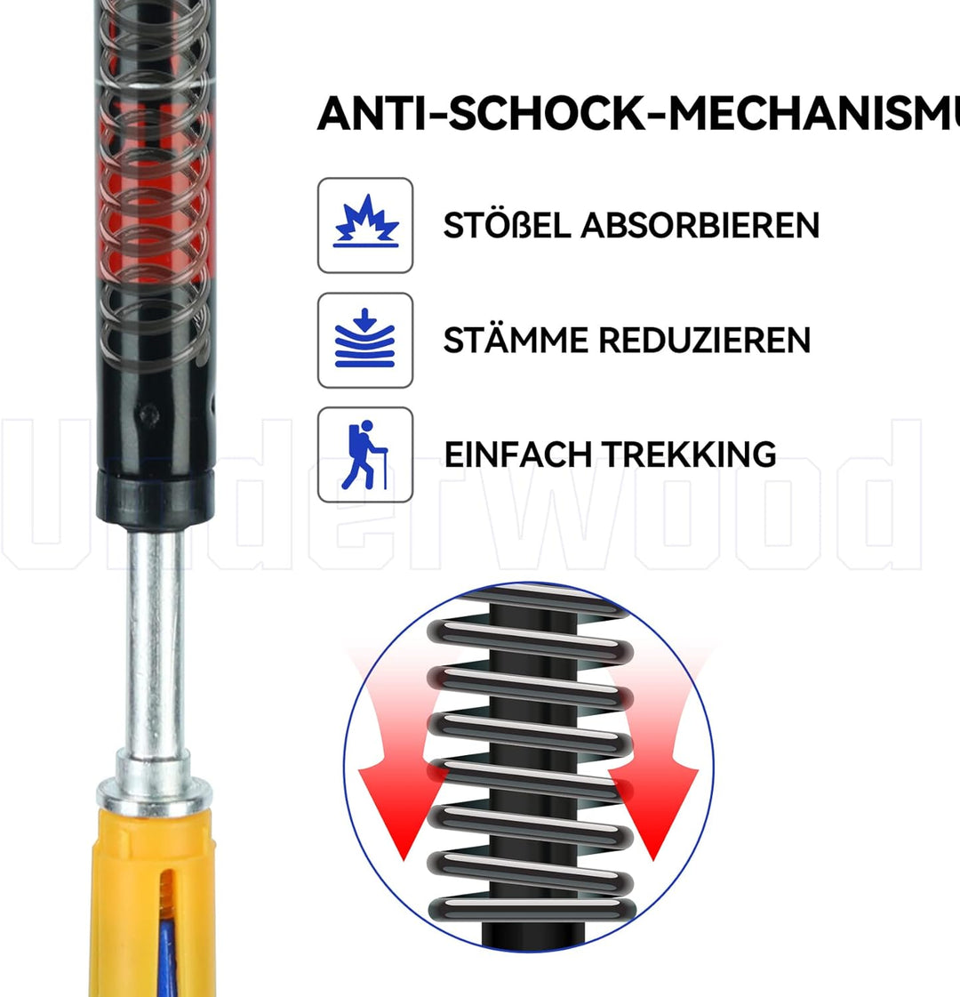 Nordic Walking Stick für Damen und Herren, Teleskop 2 Stück Wanderstöcke für Trekking, Aluminium Wan