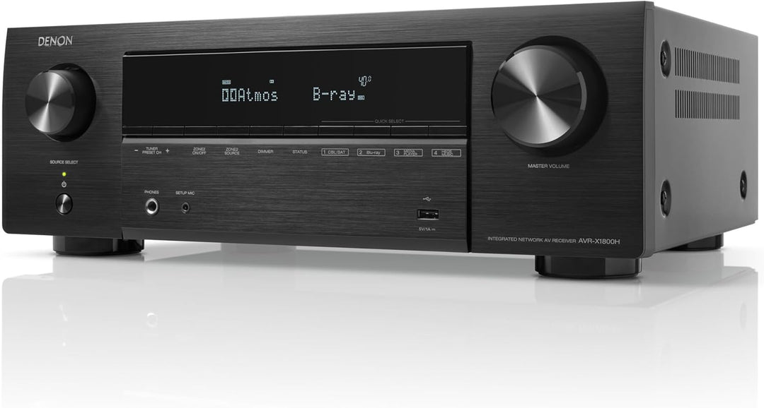 Denon: AVR-X1800H 7.2 8K Surround Receiver - Schwarz